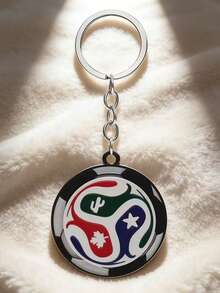 2026款足球钥匙扣，旋转式足球钥匙扣，足球钥匙圈，包包挂件，汽车钥匙扣，男女通用球迷收藏礼物，钥匙扣礼品 - 彩色 - 查看 1