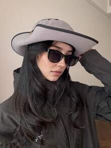 قبعة شمس ذات حافة واسعة للحماية من الشمس، قبعة صيد تنفس سريعة الجفاف للنساء، للأنشطة الخارجية في الربيع والصيف - قبعة الصياد - مشاهدة 4