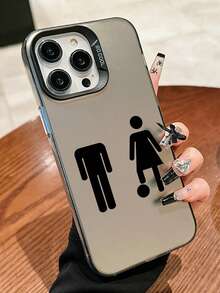 Funny Phone Case,Ugly Phone Case 1pc Minimalist Funny Graphic UV Printed Phone Case, Compatible With IPhone 17-11 Pro Pro Max Plus, Gift For All Occasions - Black - View 5