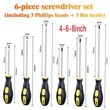 Bộ 2/6 tua vít có tay cầm massage, tua vít dẹt, cờ lê bản lề công nghiệp có nam châm, tua vít chống điện, tua vít hình sao, nam châm mạnh, bộ dụng cụ sửa chữa nhà cửa - tua vít - Xem 12