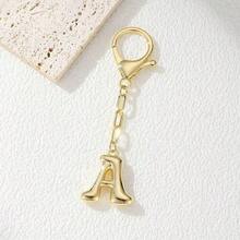 1pc Gold Letter Keychain, Handbag Key Chain Accessory, Bag Charm, Car Pendant, Creative Small Gift For Teachers, Friends, Sisters - Gold - View 31
