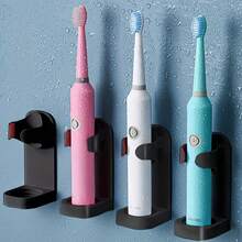 Giá treo không cần khoan, có keo dán - Dụng cụ sắp xếp phòng tắm, giá đựng bàn chải đánh răng tiết kiệm không gian, tương thích với 98% bàn chải đánh răng (bàn chải tiêu chuẩn), dùng để cất giữ trên mặt bàn bếp hoặc phòng tắm, giá đỡ nhỏ gọn, gắn chắc chắn, giá treo tường, vật dụng thiết yếu cho căn hộ. - Nhiều màu - Xem 2