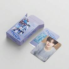 55张KPOP偶像小卡和贴纸套装，高清双面卡片，粉丝收藏品，适合作为粉丝生日和节日礼物 - 彩色 - 查看 4