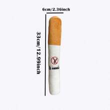 毛绒发声咀嚼娃娃 香烟造型狗/猫玩偶，逼真毛绒宠物枕头配件 - 彩色 - 查看 8