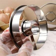 1/2/3pcs Durable Stainless Steel Donut Mold, Homemade Donut, Suitable For Bakery Use, Chocolate Cake Mold, Mousse Ring, Round Cookie Cutter Baking Tool - View 5
