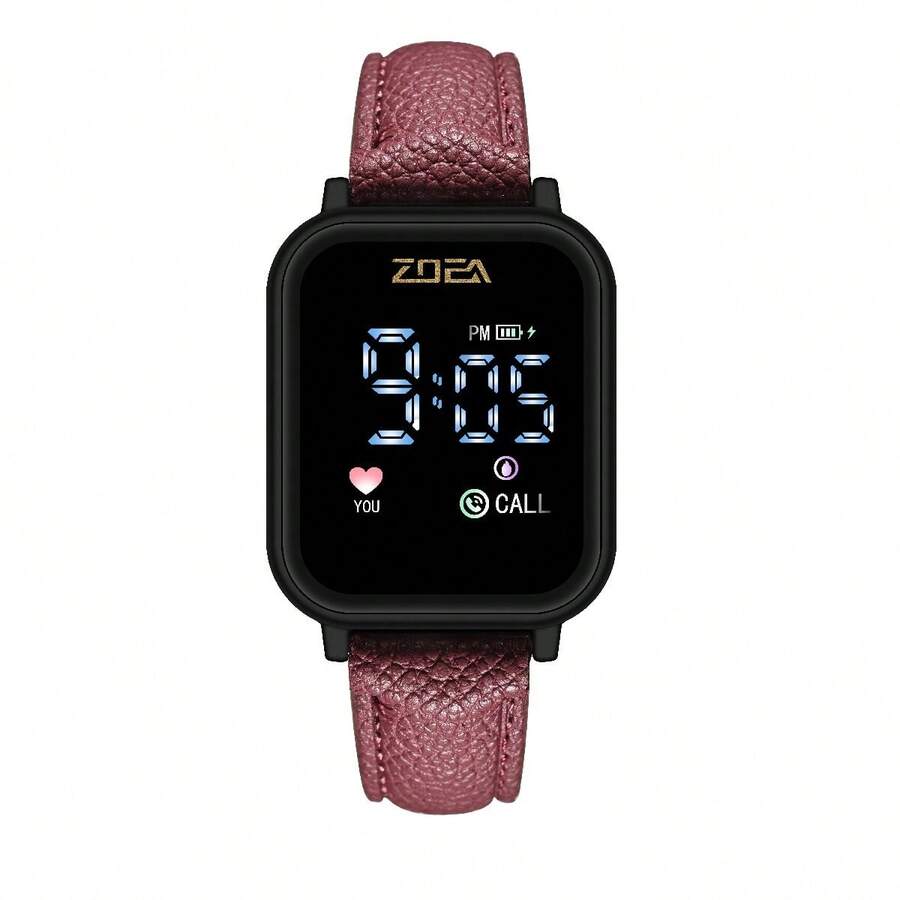 ZOEA Couple Digital Watches - 科雷亞-紅酒/現金-黑 - 查看 1