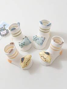 1双婴儿袜，轻薄透气不勒脚，网眼设计防蚊，0-1岁幼儿袜，春夏款 - 彩色 - 查看 8