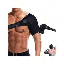 Adjustable Shoulder Strap Pad, Unisex, Comes With Heavy Duty Sports Strap - Black - View 10