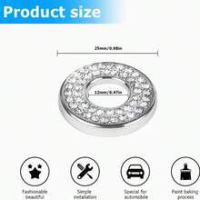 Bộ 4 chốt cửa xe hơi, nắp che chốt khóa cửa, vòng trang trí xe hơi đính kim cương lấp lánh cho xe C-Class, C200L, GLC260, C260L, phụ kiện xe hơi dành cho nữ. - Nhiều màu - Xem 3