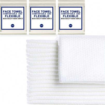 一次性面巾，大号浴巾，便携包装，适合旅行、酒店、露营等场合使用。柔软大号奢华面巾/浴巾，尺寸：27.5 x 55 英寸，白色，15 条装