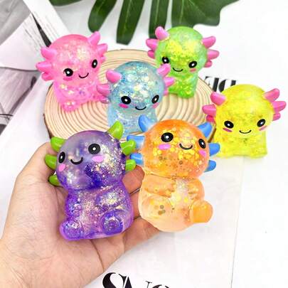 1 món đồ chơi bóp mềm hình kỳ giông Axolotl dễ thương, đồ chơi giảm căng thẳng với độ đàn hồi chậm, thích hợp để giảm căng thẳng ở văn phòng, quà tặng nhỏ, quà lưu niệm tiệc tùng, công cụ giảm căng thẳng cho người lớn, màu ngẫu nhiên.