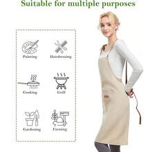 Tạp dề làm vườn cho nam nữ, dùng để vẽ tranh, làm gốm, làm bánh, có quai chữ H, kiểu dáng giọt nước, có túi đựng đồ. - 1 mặt hàng - Xem 4