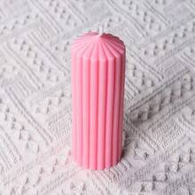 1pc Vertical Striped Tall Pillar Candle Holder, Aromatherapy Home Decor Accessory - 1PC - View 5