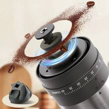 Rechargeable Electric Coffee Grinder, Portable Cordless Coffee Bean Grinder With Stainless Steel Blades, Adjustable Coarseness, USB Charging, Quiet & Powerful - Perfect For Travel - Black - View 7