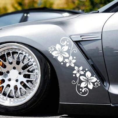 Colorful Creative Flower Vinyl Stickers Car High Stickiness Waterproof Door Window Decor Decals Auto Exterior Decor Accessories