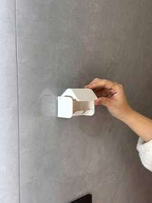 1pc Toothbrush Holder Wall Mount With Cover, Bathroom Toothbrush Organizer, Toothpaste Storage Rack, 2/5/6 Slots Self-Adhesive Toothbrush Holder, Bathroom Accessories, Mother's Day Gift - White - View 10