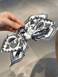 1pc Bohemian Style Cashew Flower Bow Hair Clip, Suitable For Vacation And Various Holiday Photo Shoots - Multicolor - View 8