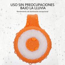 Luz magnética para teléfono, recargable por USB, compacta y portátil. Cuenta con cinco ajustes de brillo con luz fría o cálida regulable, además de un diseño resistente al agua ideal para transmisiones en directo, selfies y ciclismo nocturno. - Naranja - Ver 3