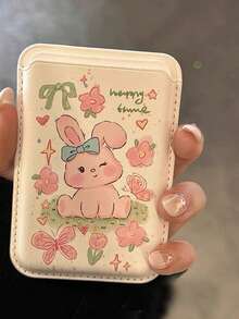 一套熊猫翻跟头磁性卡套和可爱腊肠犬皮革卡包，兼容苹果磁性卡套、手机壳、门禁卡、餐卡等 - 彩色 - 查看 21