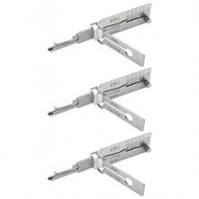 suli Professional KW1 2-In-1 Stainless Steel Key Decoder Portable Locksmith Tool With Precision Hook & O-Ring Pickup Repair Kit - 1pc - View 7