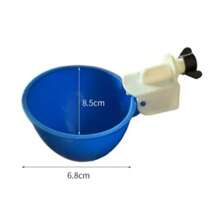 自动家禽饮水器套装 - 大号蓝色鸡用饮水杯，适用于鸡、鸭、鹅、火鸡和兔子 - 5 件套（不含水桶） - 餵水器 - 查看 4