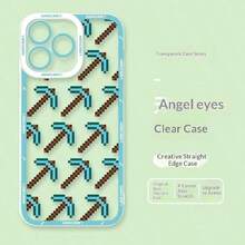 1个Minecraft手机壳，苦力怕/游戏角色液态硅胶防震全包保护壳，兼容苹果系列，游戏风格 - 多色 - 查看 2