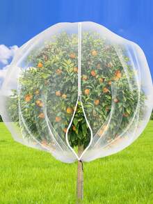 1pc Garden Netting With Pull Cord And Zipper, Anti-Insect Mesh Net For Plant, Fruit And Citrus Flower Protection - Zipper Version - View 6