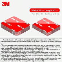 10pcs 3M Double-Sided VHB Residue-Free Adhesive Square And Round Stickers. This Adhesive Is Suitable For Home Wall Decor Fixing And Car Interior Item Attachment. - View 8