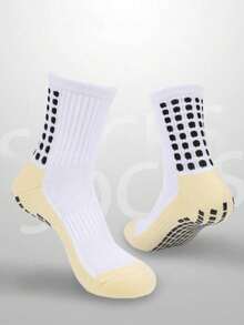 6 Pairs Men's Football/Basketball Socks, Anti-Slip Sports Socks With Non-Slip Pad - Multicolor - View 7