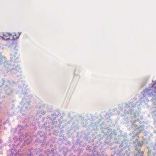 Girls Sequin Dress Sleeveless Prom Party Formal Graduations Fancy Tween Girls Dresses Size 5-12 - Gradient-purple - View 5