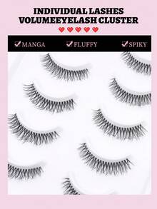 10 Pairs Cartoon Style 3D Faux Mink Eyelashes, Soft Fluttery Natural Looking Lashes For Eyelash Extensions - SS48 - View 4