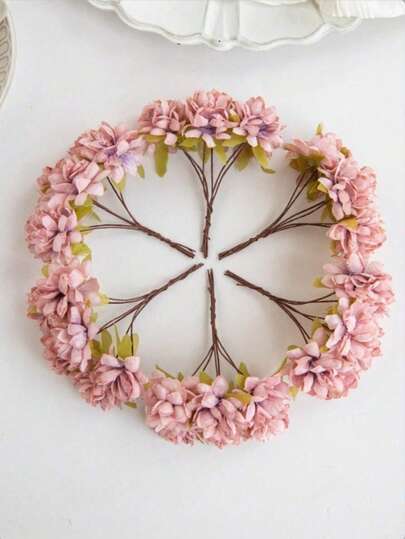 1 Piece (6 Flower Heads) Artificial Mini Carnation Letter Flower Bouquet, DIY Flower Bouquet, Wreath Material, Candy Box Accessory, Home Wedding Decor, Bride Wrist Flower, Corsage, Headpiece Material, New Year Decor, Birthday Party Cake Accessory, Tabletop Decor, Center Piece, Artificial Flower, Plastic Flower, Valentine's Day, Graduation Gift