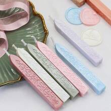 Conjunto de 5/12 bastões de cera metálica em cores sortidas com pavio para selar documentos, perfeitos para convites de casamento, envelopes, decoração de embalagens e ideias para presentes de Natal. - Bastão de cera central - Ver 4
