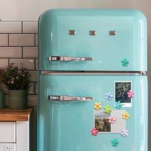 2pcs/5pcs/8pcs/10pcs/12pcs Imanes de nevera con flores de colores mixtos, pegatinas magnéticas creativas y lindas para decoración del hogar y la cocina, decoración de refrigerador y muebles, imanes personalizados para cocina, oficina, pizarra blanca, casillero y lavavajillas, decoración de cocina, decoración del hogar, acentos del hogar, imanes duraderos, pegatinas magnéticas decorativas, artículos de decoración del hogar - Multicolor - Ver 10