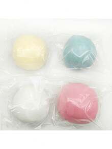 10厘米/3.94英寸超大流体芝士球，蓝黄粉白可选，巨型流体球，缓震解压玩具，超大流体解压玩具，泥状麻糬捏捏乐，惊喜礼物，生日礼物，完美礼物，礼品玩具 - 彩色 - 查看 2