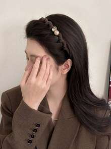 2026新款黑色优雅水钻发带，防滑洗脸头带，时尚女士发饰 - 彩色 - 查看 8