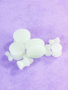 1对时尚复古波西米亚风耳扩，夜光宝石耳塞，男女通用穿刺饰品，适合日常、派对、节日佩戴 - Ear gauge - 查看 5