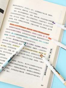 6支/盒双头荧光笔,带可视窗口设计,适用于学生笔记、学校、家庭、办公室、通勤、旅行,便携设计,学习用品,可爱荧光笔,文具,学校和办公用品 - A - 查看 10