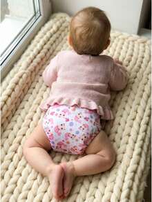 ALVABABY 4/6pcs Reusable & Washable Baby Cloth Diapers, Multiple Colors & Patterns Available, Skin-Friendly, Leak-Proof, Breathable, Suitable For Baby Boys & Girls - Multicolor - View 3