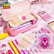 Disney Handheld Pencil Case, Large Capacity Pencil Bag, High-Quality Zipper Stationery Box, Middle School Handheld Pencil Box, Multi-Functional Stationery Bag, Gift, Student Supplies, Practical Storage - Single Piece - View 1