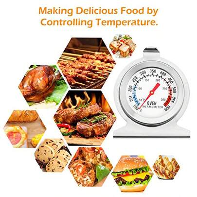 2pcs Oven Thermometer, Stainless Steel Oven Thermometer, 50-300°C / 100-600°F, Oven Rack Smoker Instant Read Thermometer, Suitable For Kitchen, Barbecue, Cooking, Baking, Kitchen Accessories