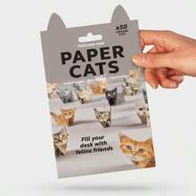 Origami 3D fofo de gato, cachorro, dinossauro, representação realista, múltiplos formatos, adequado para artesanato, decorações, presentes, eventos, ótimo para o Dia da Mentira, aniversário, festa - Multicolorido - Visão 4