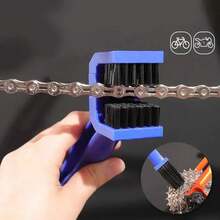 Limpiador de cadena portátil para motocicleta, cepillo de limpieza de cadena de bicicleta de carretera, herramientas de limpieza para motocicleta, herramienta de mantenimiento de limpiador de cadena RDL2 - Azul - Ver 4