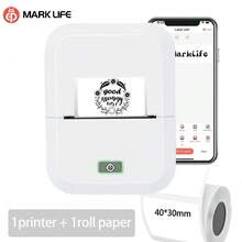 Marklife标签打印机 - 便携式热敏标签打印机,适用于产品、地址、小型企业、贴纸等,兼容iOS和安卓系统,迷你家用标签打印机,附赠1卷40*30毫米(4.0厘米*3.0厘米)标签纸(230张/卷),是节日礼品的理想之选。 - 彩色 - 查看 14