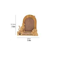 1pc Wooden Pet Memorial Photo Frame, Unique Animal Lover Photo Frame, Suitable As Pet Mourning Gift - Multicolor - View 5