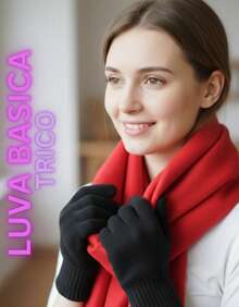 Lilas Inova Unisex Thick Wool Glove Autumn Winter High Quality - Black - View 6