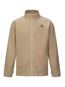 CAMEL CROWN Men's Warm Fleece Lined Long Sleeve Jacket, Thick Sports Windbreaker For Spring & Autumn - Coconut Shell - View 6