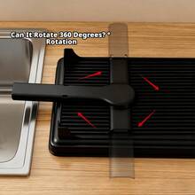 Dish Rack, 2 Tier Dish Drying Rack Dish Drainers For Kitchen Counter Storage Cutlery Holder Home Carbon Steel For Dishes,Cups,BowlsSpace-Saving Design Suitable For Women In Apartments - Black - View 7