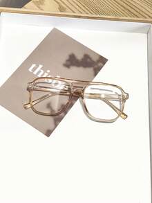 1 Pair Women's Classic Aviator Frame Computer Gaming Home Office Glasses - 彩色 - 查看 7
