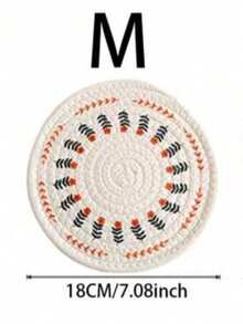 1 Set Of Cute Floral Pattern Insulation Pads, Thickened Round Hand Woven Insulation Pads, Can Be Used As Table Mats, Bowl Mats, Tableware Insulation Pads, Suitable For Household Kitchens, Living Rooms, Etc., With Multiple Specifications To Choose From - View 13
